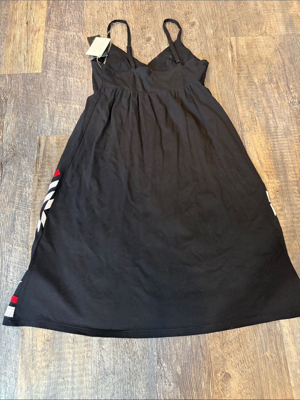 Black Geometric Embroidered Sundress - Picture 3 of 4